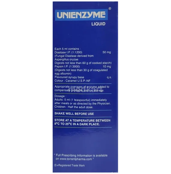 unienzyme syrup 200 ml